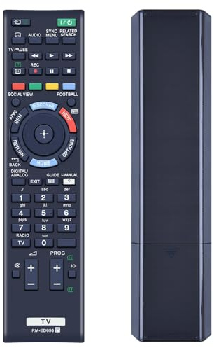 CLVIZCXOM RM-ED058 Remote Control Fit for Sony KDL-50W705B, KDL-55W828B | Fit for Sony KDL-48W585B, KDL-50W705B, KDL-50W805B, KDL-55W828B, KDL-60W855B, Requires 2x AAA (Not Include)