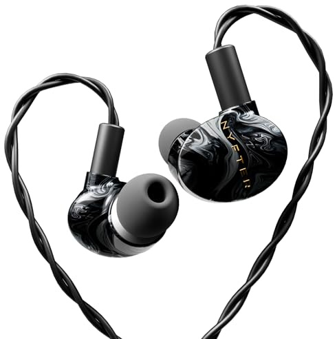 Nyfter - Mizu Gaming IEM Hybride In-Ear-Monitore, HiFi Kopfhörer mit handgefertigter Harzschale mit einzigartigem Design - 2m Kabel - Soundprofil für Gaming & E-Sport (Default)
