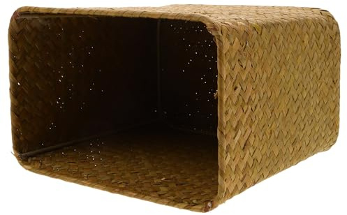 ABOOFAN Panier de Rangement et Multifonction en Paille Tressée Fait Main , Léger pour Organiser Bureau ou Déchets pour Bureau ou Salle D'étude