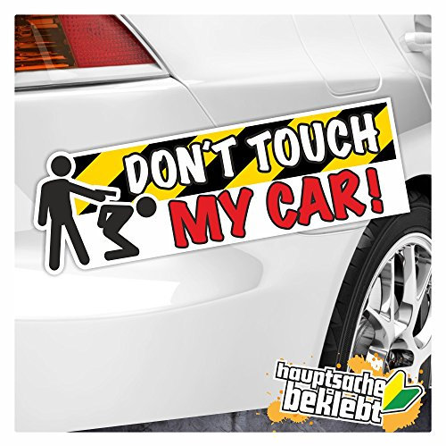 Kiwistar - Autoaufkleber - Dont Touch My Car Aufkleber - für Auto, Laptop, Fahrrad, LKW, Motorrad Aufkleber mehrfarbig Sticker Decal 20 x 6 cm