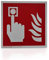 Brandmelder Schild | Folie langnachleuchtend & selbstklebend | Größe: 20 x 20 cm | Symbol Schild l DIN 67510 Klasse C | Leuchtdichte 150 mcd | Brandschutzschild | Betriebsausstattung24®