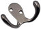 JOMA-E Shop Double Hook Hanger|Wall Mounted Dual Hooks|5 Pack with 10 Pieces Screws|Dual Kitchen Towel Hook|Small |Black|Brushed Nickel Towel Robe Hat Coat Hook