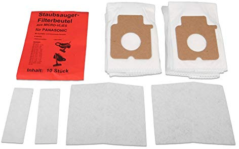 10 Staubsaugerbeutel passend für Panasonic MC E 60-685 u.a. - Ersatz für Swirl PC-87 / PC-89