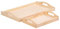 duston Lot de 2 plateaux rectangulaires en bois, plateau de service et décoratif : 1 pièce - 30 x 20 x 6,3 cm, 1 pièce - 50 x 30 x 6,3 cm.