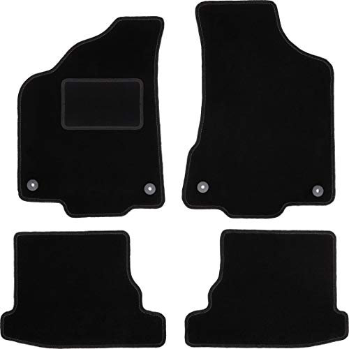Wielganizator Automatte – Passend für Volkswagen Polo III FL 6N2 Schrägheck, Limousine, Klassiker 1999-2001 – Velours – Autozubehör - Auto Fußmatten – Fußmatte Auto – 4-teilig - schwarz