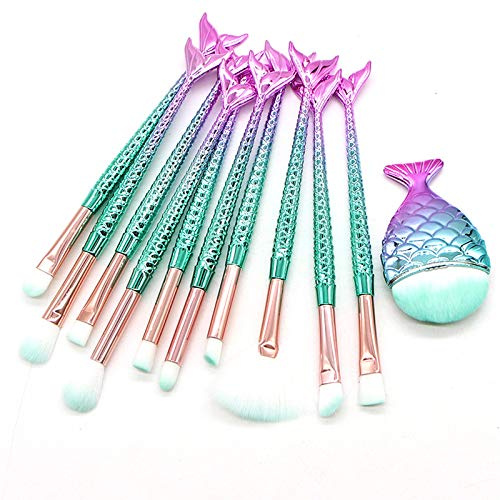 Make Up Pinsel Set Lidschatten Pinsel Set Augenpinsel Set Lidschatten Applikatoren Pinsel Professionelle Schminkpinsel füR Foundation, Pudercreme, Rouge, Lidschatten, Augenbrauen, Eyeliner, 11 StüCk