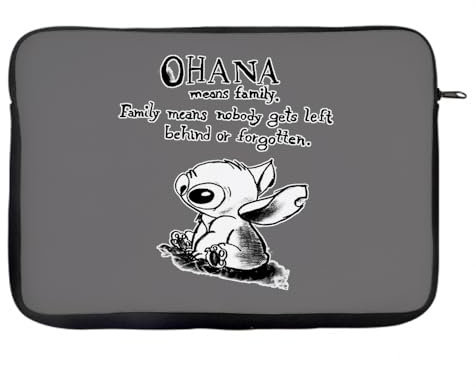 Means Family Stitch Laptop Sleeve, Laptop Organiser, Laptop Case Office use Birthday Gift. (14)