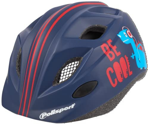 POLISPORT 8740900015 - Helm S Junior Premium Be Cool Fahrrad für Kinder verstellbar Grösse S (52-56cm) mit CE-Zertifizierung für Radfahren Skateboarding Skating in Farbe Be Cool