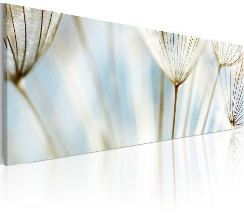 murando - Akustikbild Pusteblume Bilder Akustikschaum Hochleistungsschallabsorber Schallschutz Leinwand 1 tlg Wandbild Raumakustik Schalldämmung Natur blau weiß 9060128