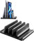 VAYDEER Vertical Laptop Stand 3 Slots, Laptop Holder for Desk with Adjustable Width, Office Desktop Tablet Stand Space Saving, Fit All MacBook/Microsoft Surface/Samsung/HP/Dell/Chromebook/Phone-Black