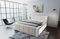 Sofa Dreams Wasserbett Fermo mit beheizbarer Wasserbettmatratze und kompletter Technik LED Beleuchtung 140x200 160x200 180x200 200x200 200x220 (180 x 200 cm, Beige-Weiß)