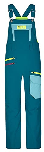 Ziener Mädchen AILEEN-BIB Ski-Hose, Schnee-Hose | Träger, wasserdicht, warm, blue sea, 164