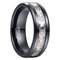 GALANI Wolfram Ring 8mm Ring Schwarz Herren mit Noctilluzent Spinne Wolframkarbid Ringe für Halloween Weihnachten Jubiläumsring Paarringe Tägliche Abnutzung Ring Schmuck Comfort Fit Größe 57(18.1)