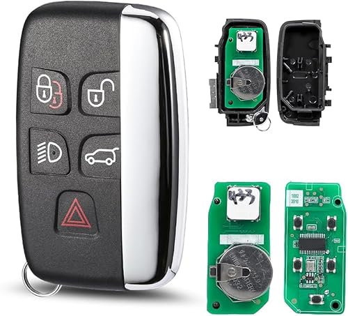 433MHZ 5 Butttons Land Rover Discovery Sport Key Jaguar Evoque f pace xf Car Fob Range Rover Feelander 2 Remote Control PCF7945Chip Fccid:KOBJTF10A