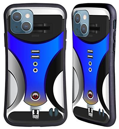 Head Case Designs Blu CPU Cover Ibrida Compatibile con Apple iPhone 13