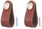 2 Stück Ledergriffe für Möbel,6.4 x 2.5 cm Handgemachte Griff Möbelknöpfe Leder Möbelgriffe,Schrank knöpfe,Schrankknöpfe für Küchenschränke, Kleiderschrank