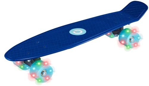 Evo 56,9 cm großes beleuchtetes Pennyboard, Skateboard für Anfänger oder Profis, beleuchtetes Rollenskateboard für Kinder und Jugendliche, Mini-Cruiser-Komplettboard, geeignet für alle Altersgruppen 3