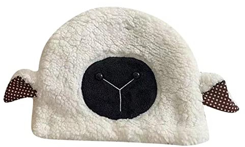 CUTeFiorino Kopfbedeckung Karneval Frauen-Winter-Warmer winddichter Hut-Skireiten-Fleece-Wärmer-Nette Karikatur-Schaf-Ohr-Hut-Nette Kappe für Frauen-Mädchen Lammfell Mütze Herren (White, One Size)