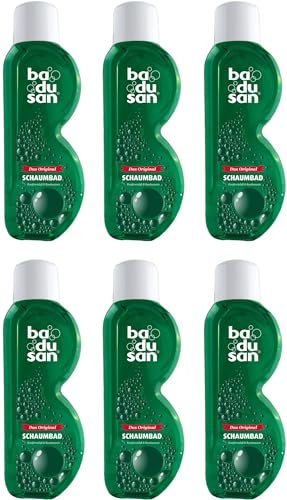 Badusan Schaumbad Original – 6er Pack (6 x 750 ml) – Verwöhnender Badeschaum mit klassischem Duft – Hautfreundlich & ergiebig