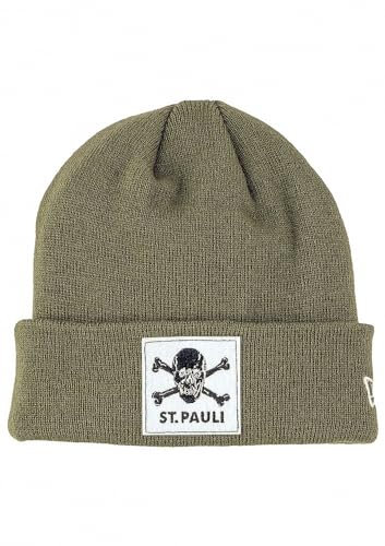 FC St. Pauli - New Era Totenkopf - Mütze Beanie olivgrün