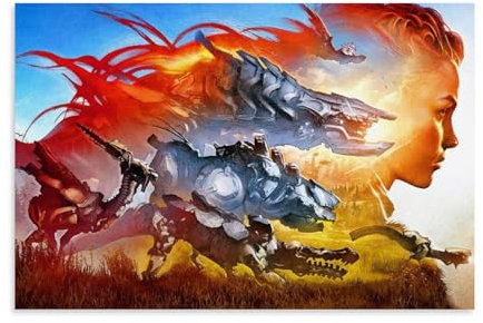 INEOUT Horizon Zero Dawn Poster, dekoratives Gemälde, Leinwand-Wandposter und Kunstdruck, modernes Familienschlafzimmer-Dekor-Poster, 20 x 30 cm