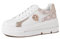 QUEEN HELENA Lässige Turnschuhe für Damen, leicht, Platform X29-15, X30 12 Weiß und Gold, 36 EU