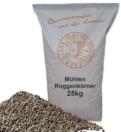 Mühlen Roggenkörner 25kg ganzes Korn gereinigt, frisch aus der Rätze- Mühle in bester Qualität Roggenkerne