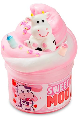 JOYIN Erdbeerkuhschleim, Butter Schleim Partygeschenke, Nicht Klebrig, Sauber, Stressabbau, Fluffy Schleim für Mädchen und Jungen, Kindergeburtstag Mitgebsel Set