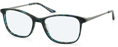 Episode Brille mit Sehstärke in Petrol für Damen optional mit Sonnenbrillentönung oder Blaulichtfilter, Oval, gefertigt aus Acetat, Modell: EPO-278-C2-54 (inklusive Brillenetui)