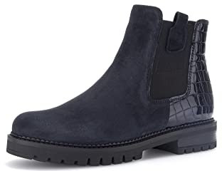 Gabor Damen Chelsea Boots, Frauen Stiefeletten,Bootee,Booties,halbstiefel,Kurzstiefel,uebergangsschuhe,Dark-Blue (Micro),40.5 EU / 7 UK