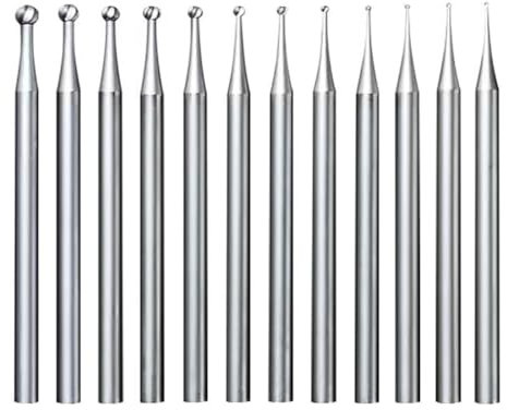 Gokoti Lot de 12 fraises rondes en forme de boule – Tige de 1,9 cm pour la fabrication de bijoux – Embouts de gravure en forme de boule ronde