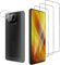 QZJinch 3+3 Piezas,Protector Pantalla para Xiaomi Poco X3 Pro,Bordes curvos 2.5D,Ultra Transparente,Antiarañazos, Antihuellas,Sin Burbujas, Dureza 9H