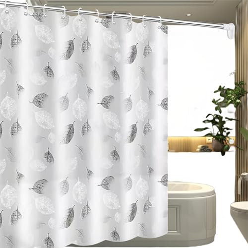 ZDL Tenda Doccia,Tende Doccia Anti-Muffa,Tende Doccia Impermeabile,Tenda per Doccia con Anelli,Tenda per Doccia Polyester,Tenda Vasca da Bagno,Tenda Vasca da Bagno Poliestere Tessuto Lavabile