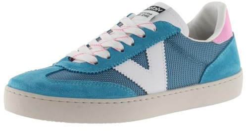 victoria Sneaker Berlin Ciclista Mesh & Fluor-Einsätzen & Passende Veloursleder 1126211 für Damen Turquesa 38