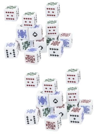 CIYODO 32 STK Poker Würfel Board Games brettspiele spielwürfel trinkspiel glop spielwaren Pokerwürfel Poker-Requisiten dés Spiele für Geburtstagsfeiern verschleißfeste Pokerchips Acryl