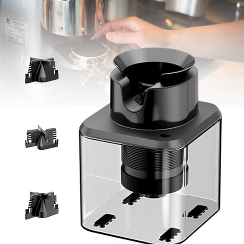 QXIUDDYS Electric Portafilter Cleaning Machine Knock Box, 30W Automatic Portafilter Cleaner Portafilter Brush Professional Barista Cleaning Tools with Anti-False Touch Safety Sensor