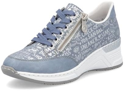 Rieker Damen Low-Top Sneaker N4316, Frauen Halbschuhe, lose Einlage,Sportschuhe,Freizeitschuhe,Turnschuhe,Laufschuhe,blau (13),41 EU / 7.5 UK