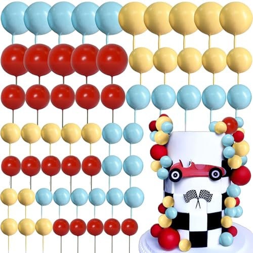Fast One Cake Topper Race Car Birthday Cake Decorations Two Fast Party Supplies Favors for Racing Car Checkered Flag Birthday Party Decorations Supplies