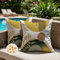 Jayusaror Outdoor Kissenbezug 40x40 Wetterfest Gelb Grün Sofakissen Kissenhülle Boho Modern Minimalistisch Geometrische Tropische Blätter Sommer Kissen Kissenbezüge für Sofa Garten Deko 2er Set