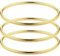 MYGLOAR 3er-Pack Armband Damen Gold – 18 Karat vergoldetes Stapelarmband Edelstahl 3 mm ultrafeines rundes Armband-Set Damen Mädchen wasserdichter Goldschmuck, Armband (60 x 3 mm)