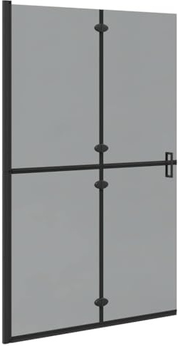 vidaXL Walk-In Duschwand Schwarz 120 x 6,5 x 190 cm