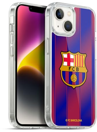Head Case Designs Offizielle FC Barcelona Home 2025/26 Wappen-Set Gel Handyhülle Hülle [Militärischer Schutzgrad] Kompatibel mit Apple iPhone 14