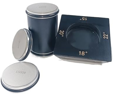 Afilador de cuchillos profesional con rodillo magnético y ángulo afilado 15, 18, 20 22 grados, 2 discos piedra for hoteles familiares(Blue)