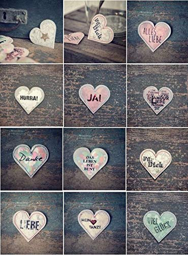 Konfettiherzen 12er Set - Good old friends
