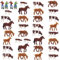36Stk. Verschiede Rinder Kühe Pferde Figuren Bunt Tierfiguren Spur H0 1:87 Bauernhof Dekor modellbahn Landschaft miniaturfiguren