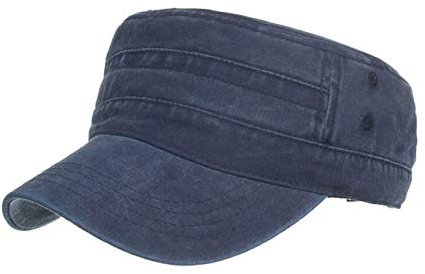 Army Cap Herren Military Stil Baseball Cap Baumwoll Kappe Schirmmütze Baseballmütze (Blau)