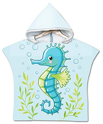 Chickwin Poncho Toalla de Baño con Capucha, Toalla Playa Poncho Surf Bebe Niño Niña AbsorbentesToalla de Playa Bañera Infantiles Toalla Piscina 60 x 80 cm