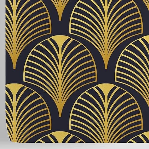 W4B Modern 1930s Art Déco Wallpaper. Ecological Paper (No Solvent). Easy to Apply/Remove. 8 Sheets of 39.4x27.5 in (59.2 sq ft). House, Furniture Decoration and Renovation. Made in Italy.