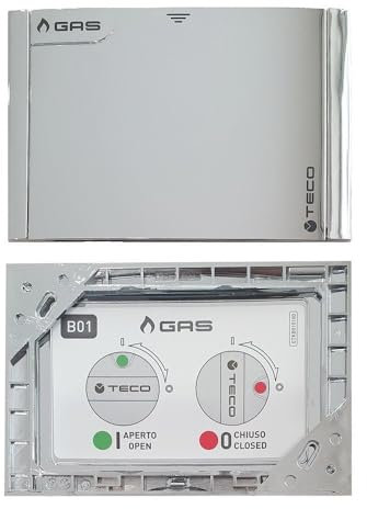 Placca di copertura valvola Gas Teco B01 Multicolore by HYDRO HOME (CROMO LUCIDO)
