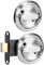 Double Sided Lock, Stainless Steel Door Lock for Bathroom Use(Silver (with Lock))